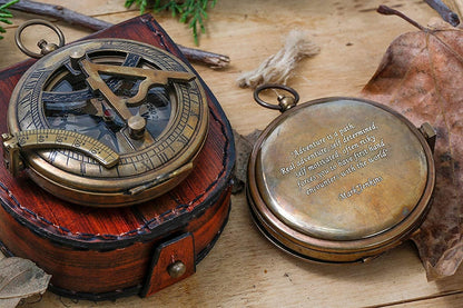 Personalized Compass Gifts, Engraved Custom Sundial Clock, Wedding Gift, Groomsmen Gift, Keepsake, Christmas, Baptism, Graduation, Boy Scouts, Anniversary, Fathers Day, Mothers Day