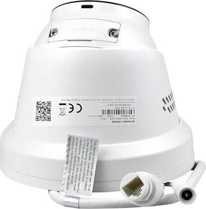 4K Outdoor Turret PoE Camera - 8MP Active Deterrent IP Camera w/Smart Color Night (98ft), 2-Way Audio, Human/Vehicle Detection, Full Metal IP67, 127° Wide Angle, 120dB WDR, Hik-Connect/SADP