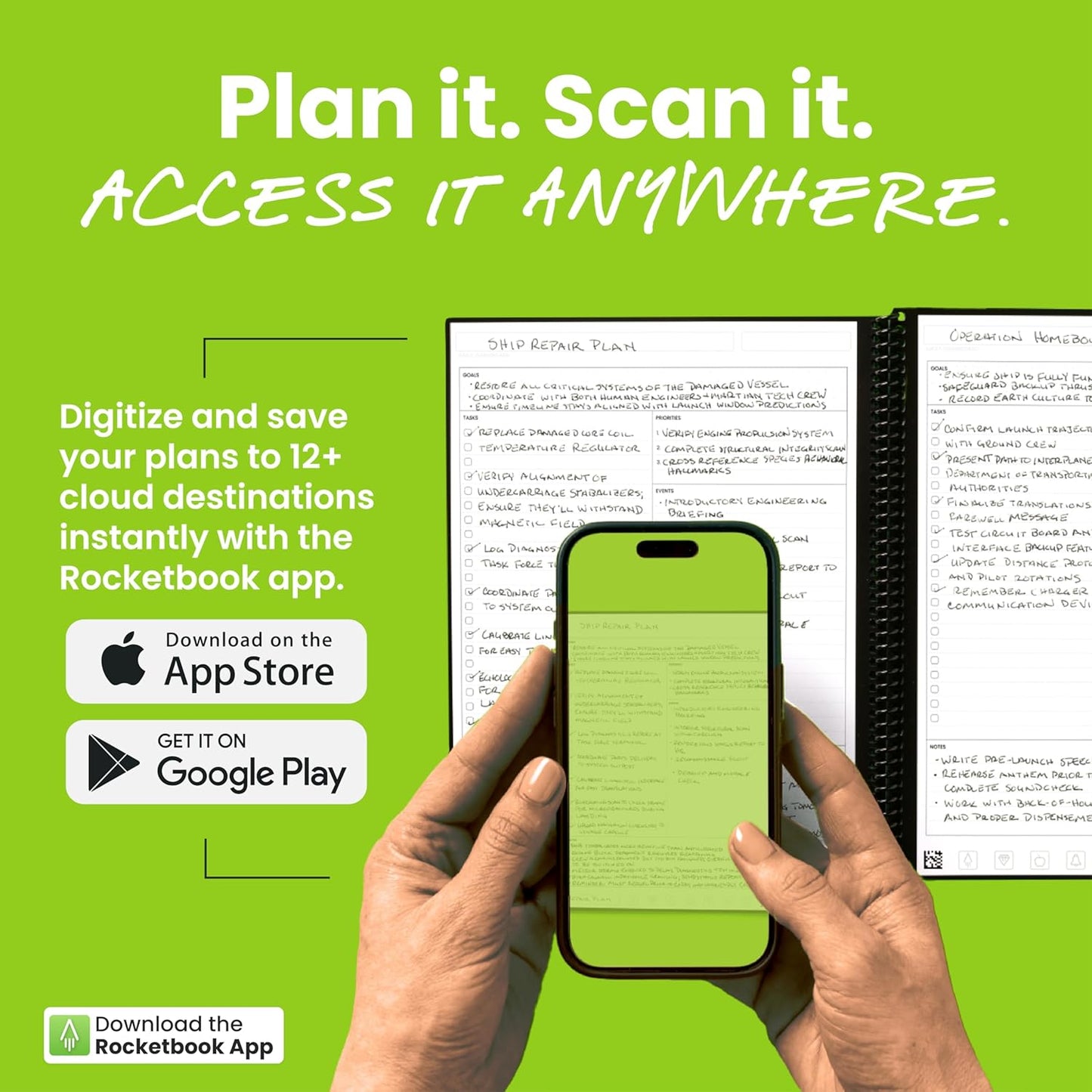 Rocketbook Flex Planner, Reusable Undated Smart, Executive Size 6x8.8 in Navy Blue – Daily, Weekly, Monthly, Annual Calendar, Tasks, Goals, Scheduling, Productivity, App Connected, Erasable, Durable Cover