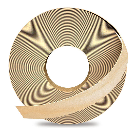 GSCIT Club Birch Edge Banding, 7/8 inch x 250ft roll of Veneer Edge Banding -Pre-glued Flexible, Real Wood Tape Banding for Cabinet Repair Furniture Restoration