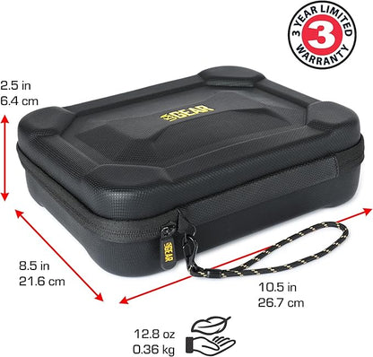 USA Gear External Hard Drive Case – EVA Hard Shell with HX Foam – Portable Gaming HDD/SSD Travel Bag for WD_BLACK P10, Seagate Game Drive, WD Elements, Samsung T7