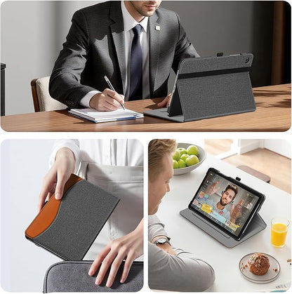 Fintie Case for Samsung Galaxy Tab A9 Plus/A9+ 5G 11 Inch 2023 Model (SM-X210/X216/X218), Multi-Angle Viewing Smart Stand Back Cover with Pocket Auto Wake/Sleep, Denim Gray