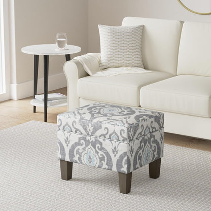 Home Decor | Dinah Collection Modern Storage Ottoman | Ottoman with Storage for Living Room & Bedroom(Blue Slate)