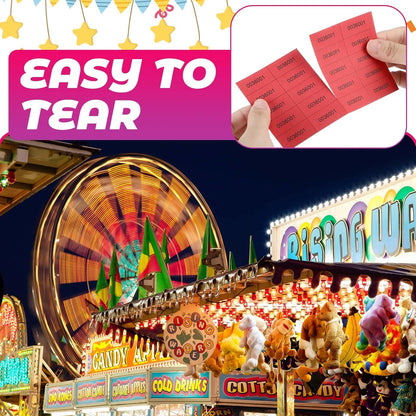 Kosiz 1000 Sheet 20 Bid Raffle Tickets Chinese Auction Tickets Sheets Auction Fundraiser Ticket Numbered with Name and Phone Number Per Sheet Raffle Tags for Silent Auction (Red)