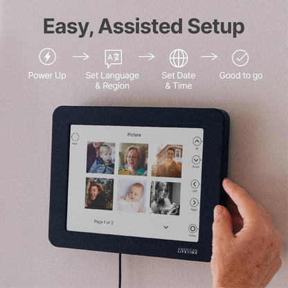 American Lifetime New 2025 Dementia Clock Large Digital Clock for Seniors, Alzeimer Clock Large Display with Custom Alarms, Clock with Day & Date for Elderly, Digital Calendar Premium Black Pro