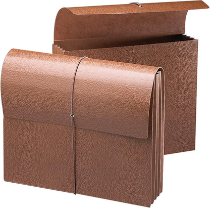 Smead Classic Expanding File Wallet with Flap and Cord Closure, 3-1/2" Expansion, Letter Size, Redrope, 10 per Box (71353)