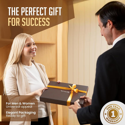 STLYIO Trifold Padfolio - Magnetic Closure. Stretchable Compartment for Tablet, Documents. Elastic Pockets for Phone, Gadgets, Passport, Travel Documents. Letter-Sized Notepad and Gift Box Included.