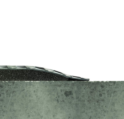 Wearwell 414.1516x3x58BYL Diamond-Plate SpongeCote UltraSoft Mat, 58' Length x 3' Width x 15/16" Thick, Black with Yellow