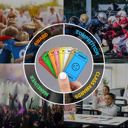 Methdic 1000 Smile Raffle Tickets Green, Single Roll, Ticket for Events, Entry, Class Reward, Fundraiser & Prizes