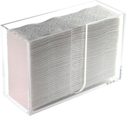 Multifold Paper Towel Dispenser Countertop(5mm-6.5" Tall) Clear Paper Towel Holder, Acrylic Folded Napkin Holder for Kitchen, Countertop C-Fold, Z-Fold, Trifold Paper Hand Towel Dispenser For Bathroom