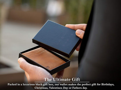 SERMAN BRANDS Money Clip Wallet - Mens Wallets slim Front Pocket RFID Blocking Card Holder Minimalist Mini Bifold