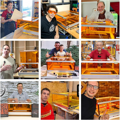 TOOCAA 20W Laser Engraver with Air Assist, No-Charge Software, Laser Cutter and Engraver Machine with Enclosure,Status Atmosphere Light for Tumblers Wood Metal Acrylic