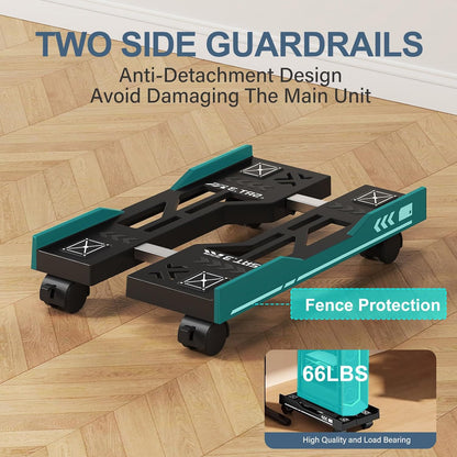 Adjustable Computer Tower Stand, Mobile PC Stand for Floor with 4 Locking Caster Wheels Fits Most PC, Under Desk CPU Holder for Office, Gamers and Students (Black)