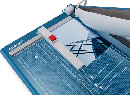 Dahle 565 Premium Guillotine Trimmer, 15" Cut Length, 35 Sheet Capacity, Self-Sharpening Blade, Automatic Clamp, w/Safety Guard