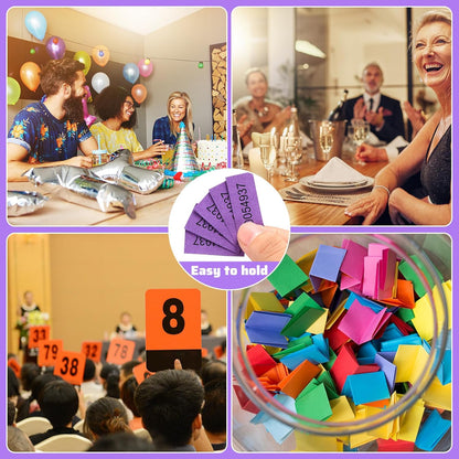 Kosiz 504 Sheets 5 Bid Raffle Ticket with Different Numbers Per Sheet Chinese Auction Tickets for Events Church Basket Auction Silent (Deep Purple)