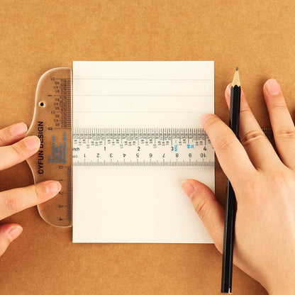 9 PACK 6 Inches Acrylic Clear T-Square Ruler,T Square Ruler, Transparent, T Ruler, for Crafting Drafting and General Layout Work Art Framing & Drafting Scrapbooking Inches & Metric Measuring Tool