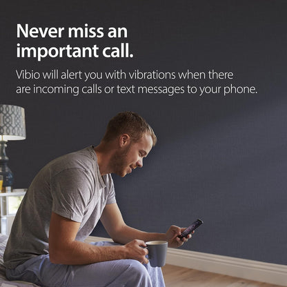 Bellman & Symfon Vibio Bluetooth Bed Shaker – Silent Vibrating Travel Alarm Clocks for Heavy Sleepers – Portable Rechargeable Clock with Multiple Alarms, Call and Message Alerts Easy to Pack for Trips