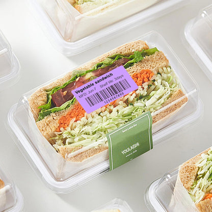 1X2 inch Label Stickers Roll for Thermal Printer 500PCS Colored Removable Freezer Labels Waterproof Blank Sticker Labels to Write on for Food Containers and Jars, Light Purple