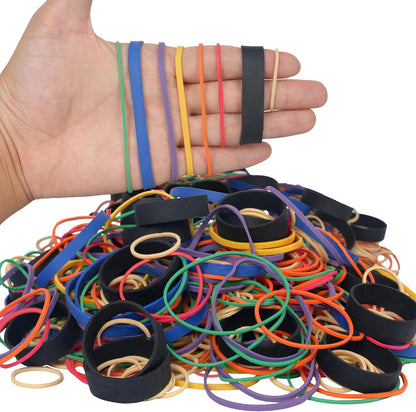 HAIDIBAO-Rubber Bands Assorted Sizes multicolor Elastic Rubber Bands Office Supplies 0.5lbs size10,size16,size18,size#19,size#32,size#33,size#64,size#82