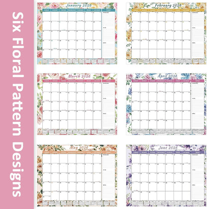 Ospelelf Desk Calendar 2025-2026 Large 22'' x 17'' Monthly Calendar 2025 Desktop Calendar, 18 Month Calendar, Use July 2025 - Dec 2026, Floral