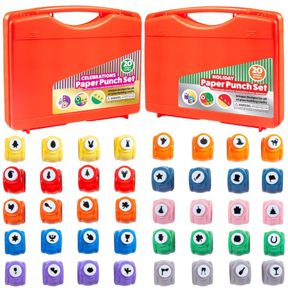 Every Occasion Year Round Scrapbook Paper Holiday Punchers-40 Unique Designs for Valentines, Easter, St. Patrick's Day, Christmas, & More- DIY Confetti for Holiday Cards, Invitation, Decoration Making