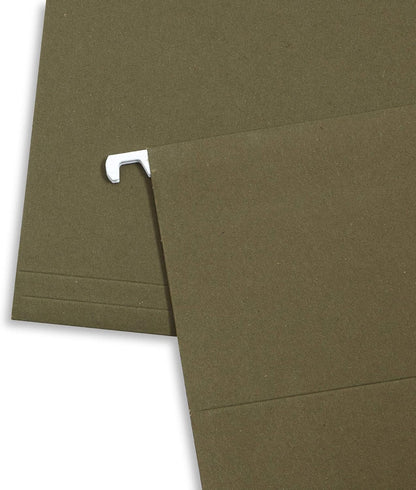 Blue Summit Supplies Hanging File Folders, 1/5 Cut Adjustable Tabs, Legal Size, 5 Tab Locations, Designed for Legal and Law Office File Organization, Standard Green, 50 Pack, Legal Size