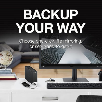Seagate One Touch Hub 6TB External Hard Drive HDD – USB-C and USB 3.0 port, for Computer Desktop Workstation PC Laptop Mac (STLC6000400)