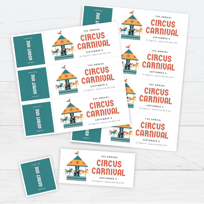 PrintWorks Printable Raffle Tickets With Tear-Away Stubs for Events & Fundraisers - 1000 Custom Tickets (Size 2.75" x 8.5") - 4 per Sheet - 250 Sheets (8.5" x 11") - Made in the USA - White (04295)