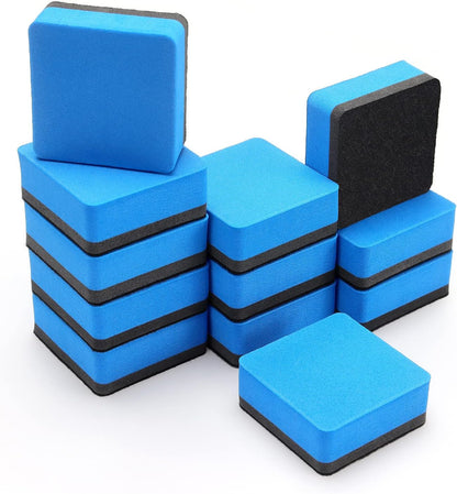 Tamaki 12 Pack Magnetic Whiteboard Eraser, Dry Eraser Board Erasers, Dry Erasers for White Board, Whiteboard Erasers for Kids Classroom, Blue