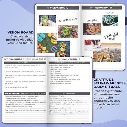 Clever Fox Planner – Undated Weekly & Monthly Planner for Productivity, Time Management & Goals – Organizer Journal – A5 (Dark Blue)