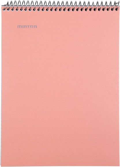 Mintra Office TOP BOUND Durable Spiral Notebooks (Lavender, Salmon, Sage Green, College Ruled 3pk)