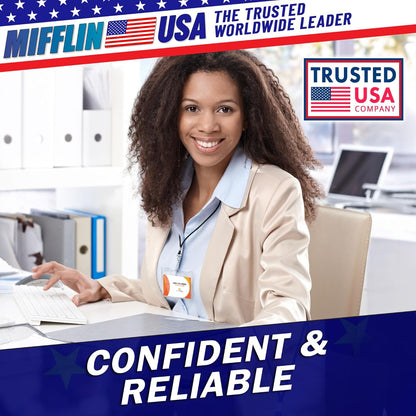 Mifflin-USA Card Protector (4x3 Inch, Clear, Bulk 250 Pack) Quick Load Horizontal No Zipper Name ID Badge Holder