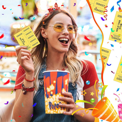 Kosiz 1000 Sheets 5 Bid Raffle Ticket Numbers Auction Tickets for Events & Church (Dark Yellow)