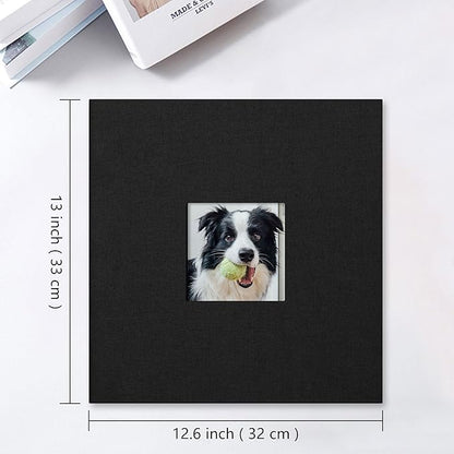 Vienrose Photo Album Self Adhesive 13x12.6 for 600 Photos Linen Scrapbook 120 Pages
