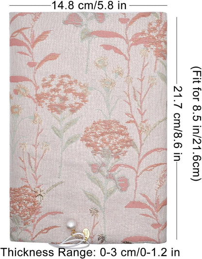 BLBMH Dandelions Book Covers for Paperbacks Adjustable BookCover Cloth Fit for 5.5x8.5 inch Books Softcover Protector for Notebook Book Lovers Gifts - Pink 8.5in
