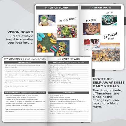 Clever Fox Planner – Undated Weekly & Monthly Planner for Productivity, Time Management & Goals – Organizer Journal – A5 (Silver Black)