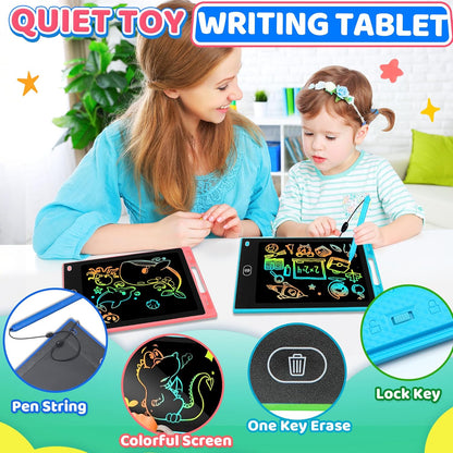 4 Pack LCD Writing Tablet for Kids, 8.5 Inch Doodle Writing Board Drawing Pad, Christmas Stocking Stuffer Quiet Classroom Educational Learning Activities Toys Birthday Gifts for Boys Girls Age 3 4 5 6