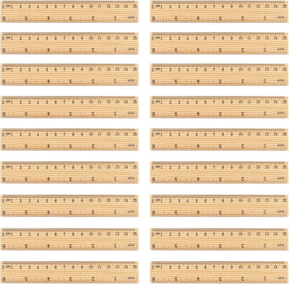 288 Packs Wooden Rulers, 6 Inch Double Sided Wood School Ruler for Home, Student, Office Use, 2 Scale,by, GNIEMCKIN.