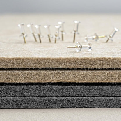 Large Bulletin Board - 48 x 36 Inches, Decorative Felt Pin Board for Wall - 4' x 3' Foldable Photo Display Board with Self-Adhesive Tape, Includes 20 Push Pins - Dark Gray