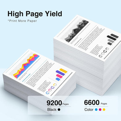 970XL 971XL Ink Cartridges High Yield Replacement for HP 970XL 971XL 970 971 Compatible with Officejet Pro X476dw X576dw X451dw X551dw X451dn X476dn Printer,4 Pack (Black, Cyan, Magenta, Yellow)