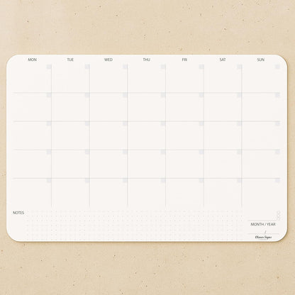 Undated Monthly Planner Notepad,Desk Calendar for Organizing&Scheduling Tasks-Productivity Tracker,Goals,Notes&To-Do Lists–A4 Size (8,3"X11,7")Premium Thick Paper with Cardboard Back Support 50 Sheets