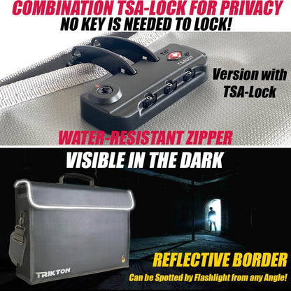 Fireproof and Waterproof Document Bag XXL 17.5x13x5 with TSA Lock, Fits A3 and Oversized Legal Files, High-Viz Design, Lock Box for Travel and Documents, Developed by USA Engineers and Firefighters