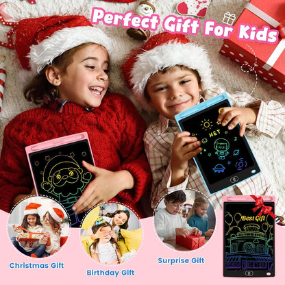 3 Pack LCD Writing Tablet for Kids - Erasable and Reusable Toddler Doodle Board in 8.5 inch, Ideal Drawing Pad for Learning Toy for Ages 3-8, Gift for Girls Boys (3 Pack (Pink,Blue, Green))