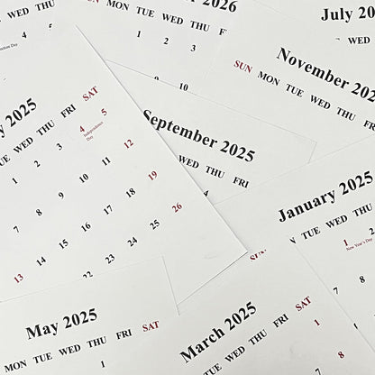 2025 2006 Creative Desktop Calendar with Beech Wood Stand for Office Business Home (Beech Wood)