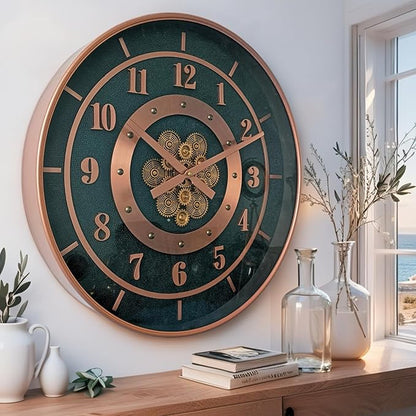 THE GEARS CLOCK 24'' Inch Real Moving Gear Wall Clock Sweden Line Gothenburg (24 inches (59 cm))