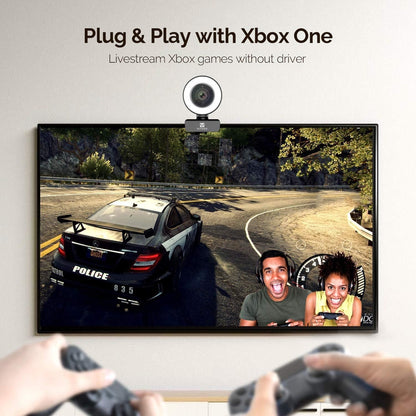 PC Webcam for Streaming HD 1080P, 960A USB Pro Computer Web Camera Video Cam for Mac Windows Laptop Conferencing Gaming Webcam with Ring Light & Microphone