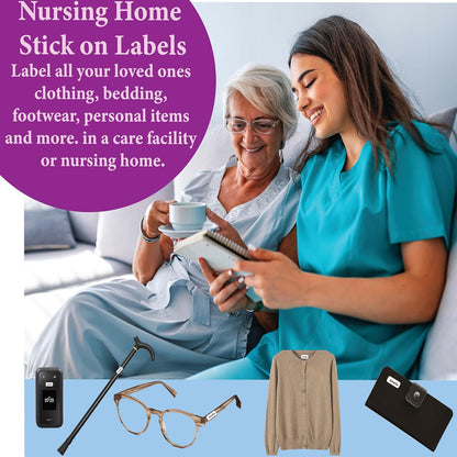 Personalized Waterproof Name Labels Press and Stick Custom Name Stick on Clothing Labels. Customized Up to 3 Lines Great for Camp & Daycare (S'More)