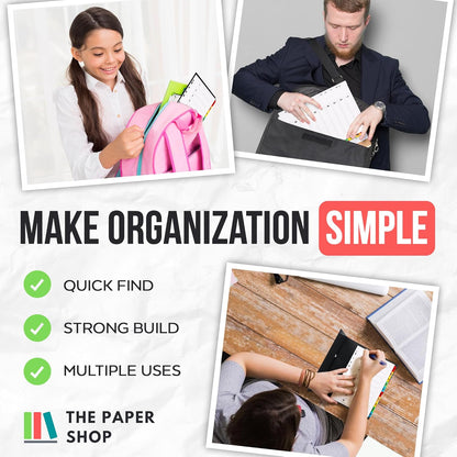 Binder Dividers with Tabs A4 10 Numbered | DIviders for 3 Ring Binder | for Organization Pages in 3 Ring Binder Dividers with tabs, Each Set Includes Tab Dividers - The Paper Shop (5)