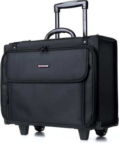 Alpine Swiss Rolling Briefcase | Laptop Bag For Men & Women | Hard Side Catalog Case on Wheels | Legal Size File Dividers | Lawyers Attache Case | Carry-On Overnight Business Travel Bag