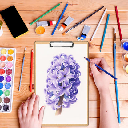 4 PCS Extra Large 11x17 clipboard, Wood Cleats with Low Profile Clips for Drawing, Sketching, and Art Boards, Horizontal Wood Lapping, Landscape Layout (3mm Thickness (4 Pack11x17 Long clipboard)